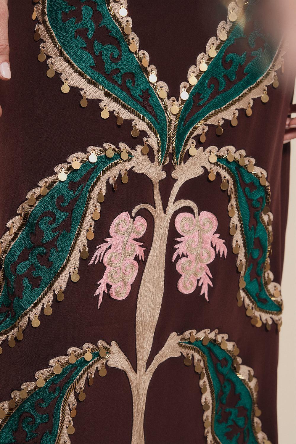 Promised Land Maxi Dress-DKCHOCGR-2-CLOTHINGDRESSCASUAL-JOHANNA ORTIZ