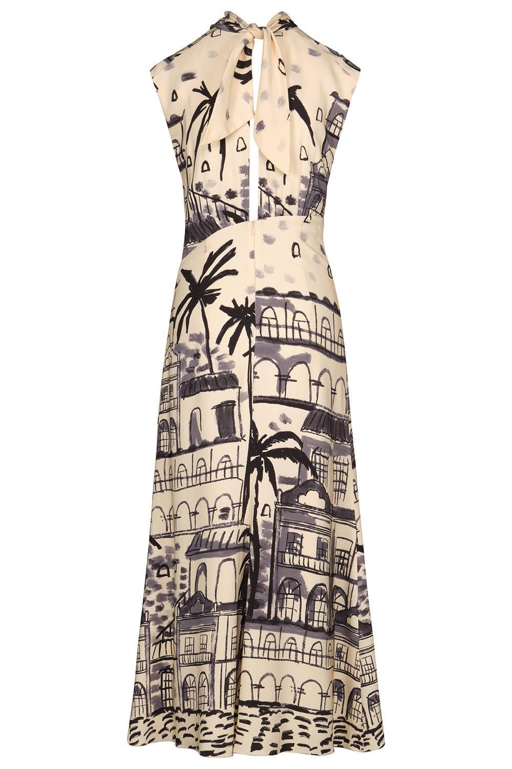 Interdimensional Dress-ECRU/BLK-2-CLOTHINGDRESSCASUAL-JOHANNA ORTIZ