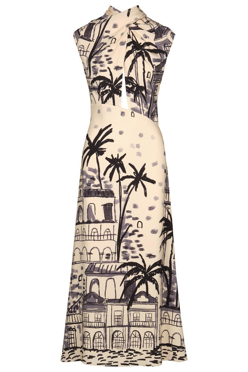 Interdimensional Dress-ECRU/BLK-2-CLOTHINGDRESSCASUAL-JOHANNA ORTIZ