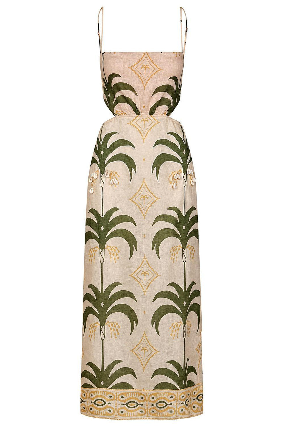 johanna ortiz midi dress Johanna Ortiz Women's Royal Garden Maxi Dress - Ecru Wine Middle Blue