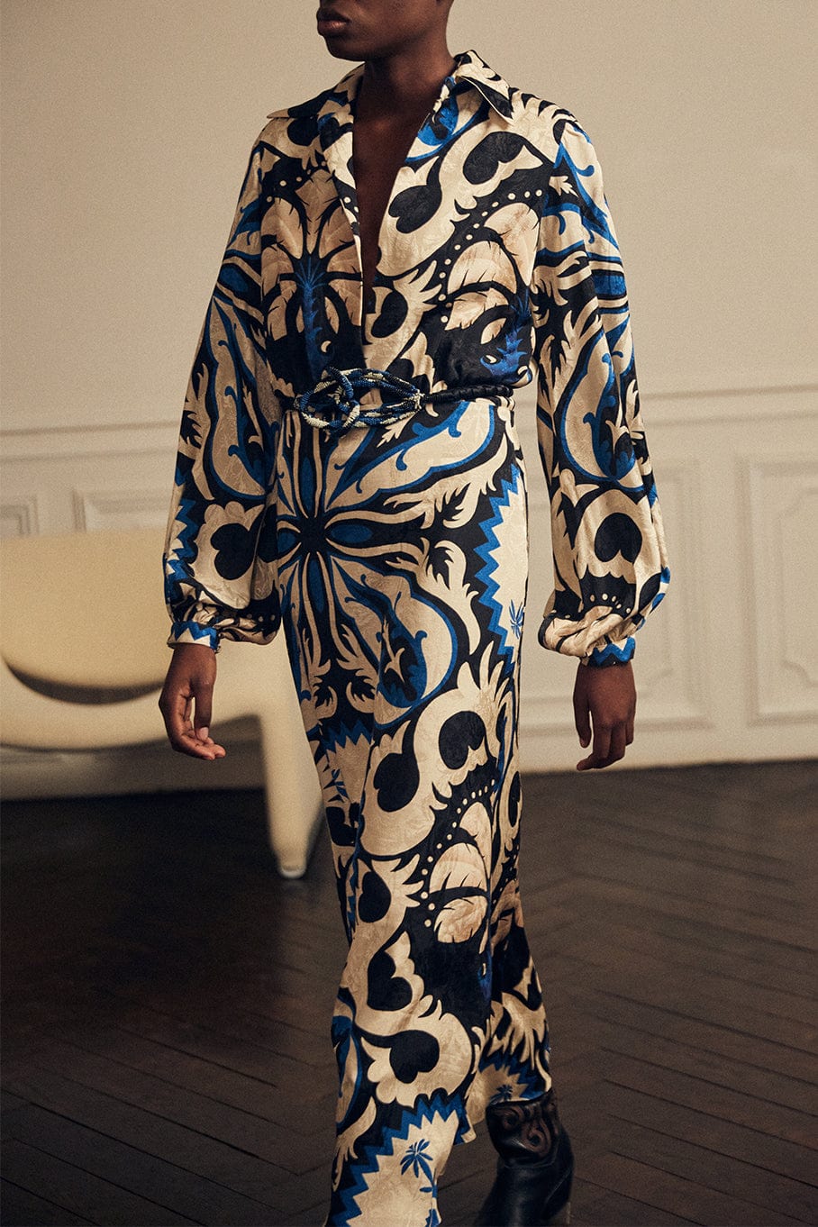 JOHANNA ORTIZ-Blurred Reality Long Sleeve Midi Dress-