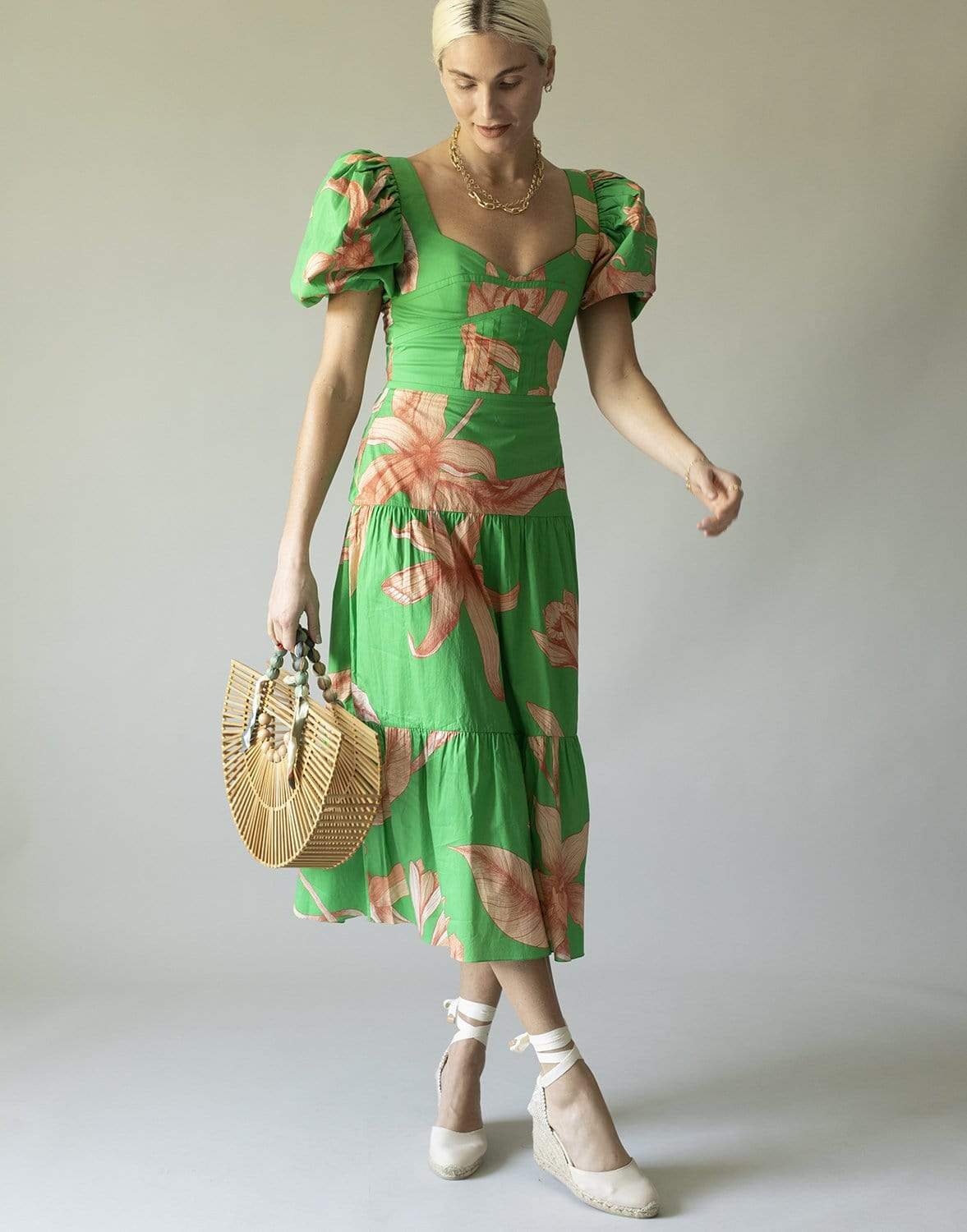 JOHANNA ORTIZ-Orchid Dance Midi Dress-