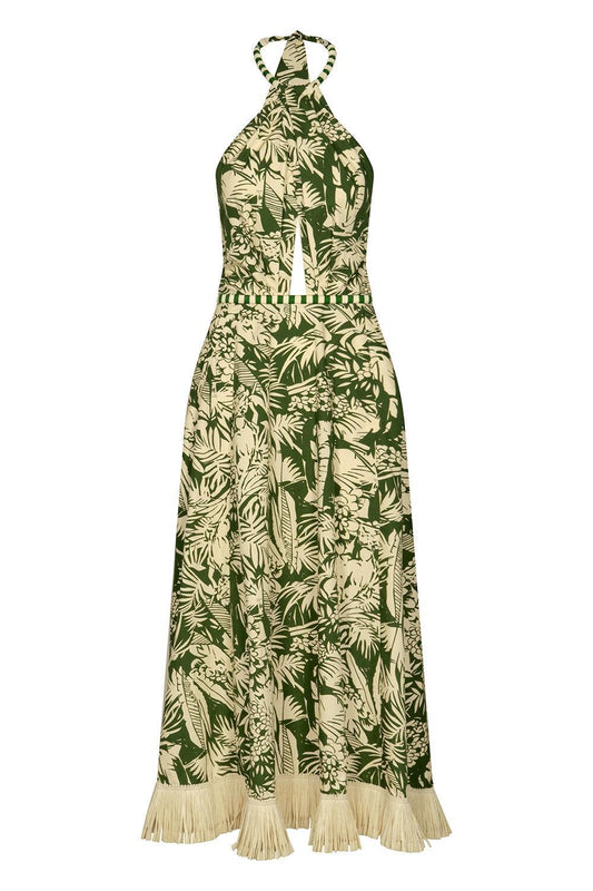 Heritage Midi Dress-EMRLDECR-4-CLOTHINGDRESSCASUAL-JOHANNA ORTIZ