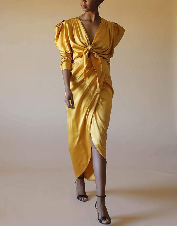 JOHANNA ORTIZ-Carnaval Dancer Dress-MARIGOLD