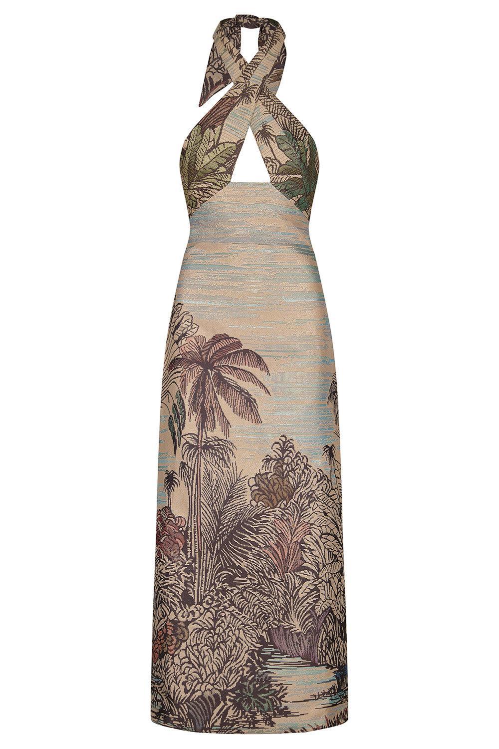  Elegant Expedition Midi Dress - Multicolor-NOVELTY-4-CLOTHINGDRESSCASUAL-JOHANNA ORTIZ 