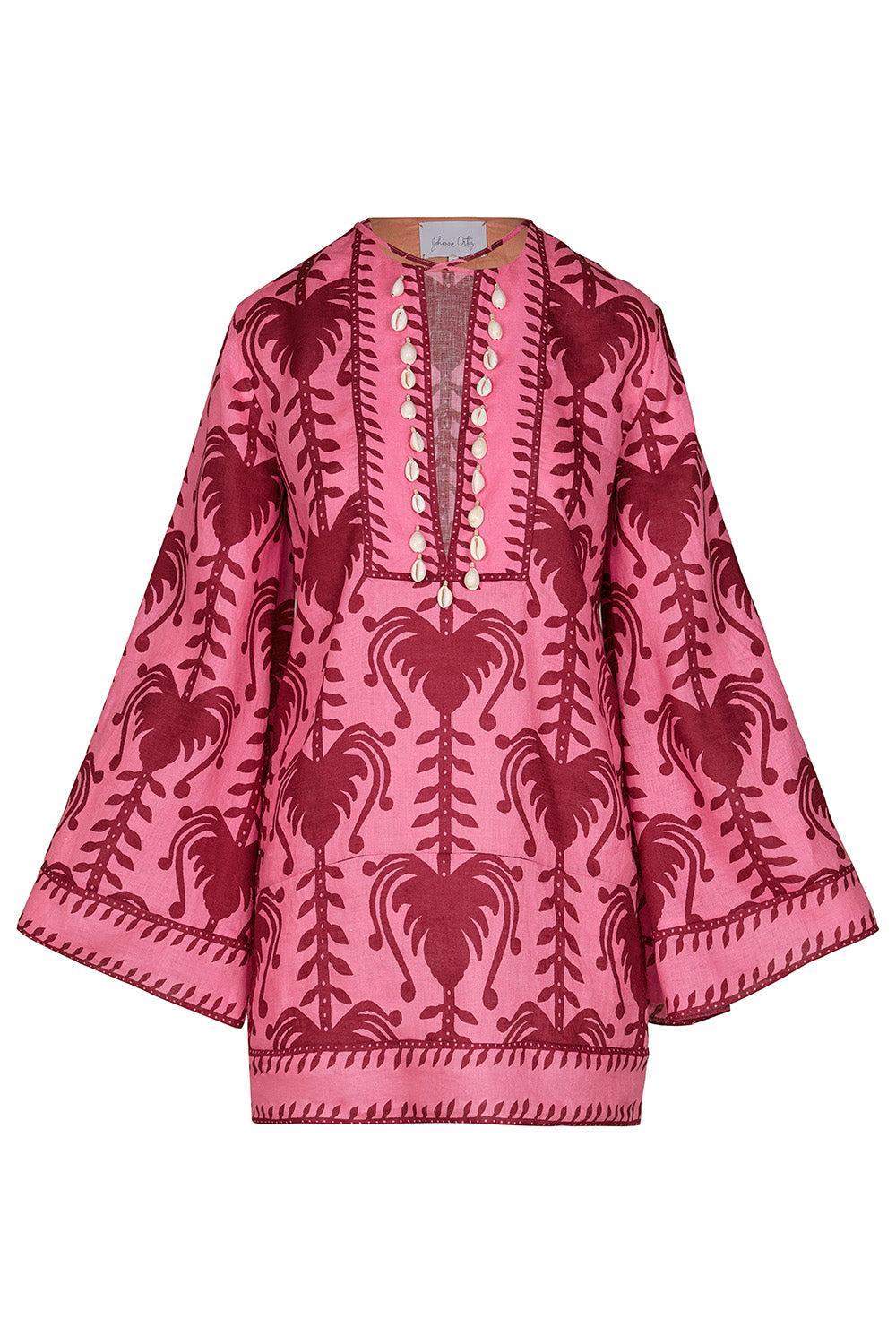 Wild Savannah Tunic Dress - Pink Cherry-PNKCHRRY-0-CLOTHINGDRESSCASUAL-JOHANNA ORTIZ