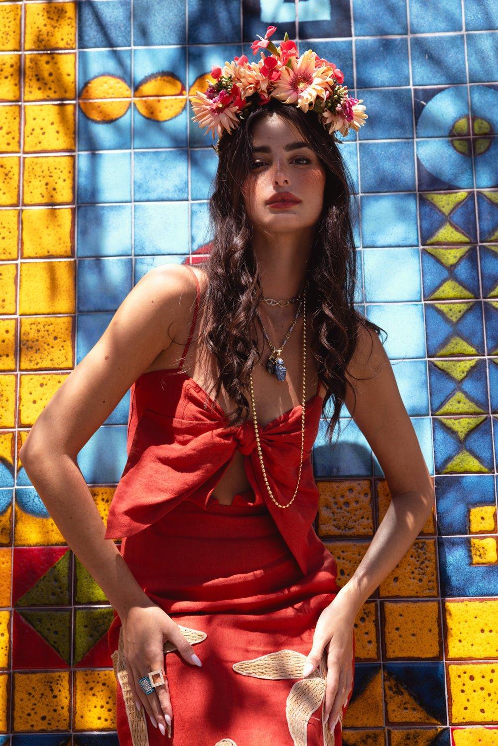 JOHANNA ORTIZ-Calm Wind Midi Dress-