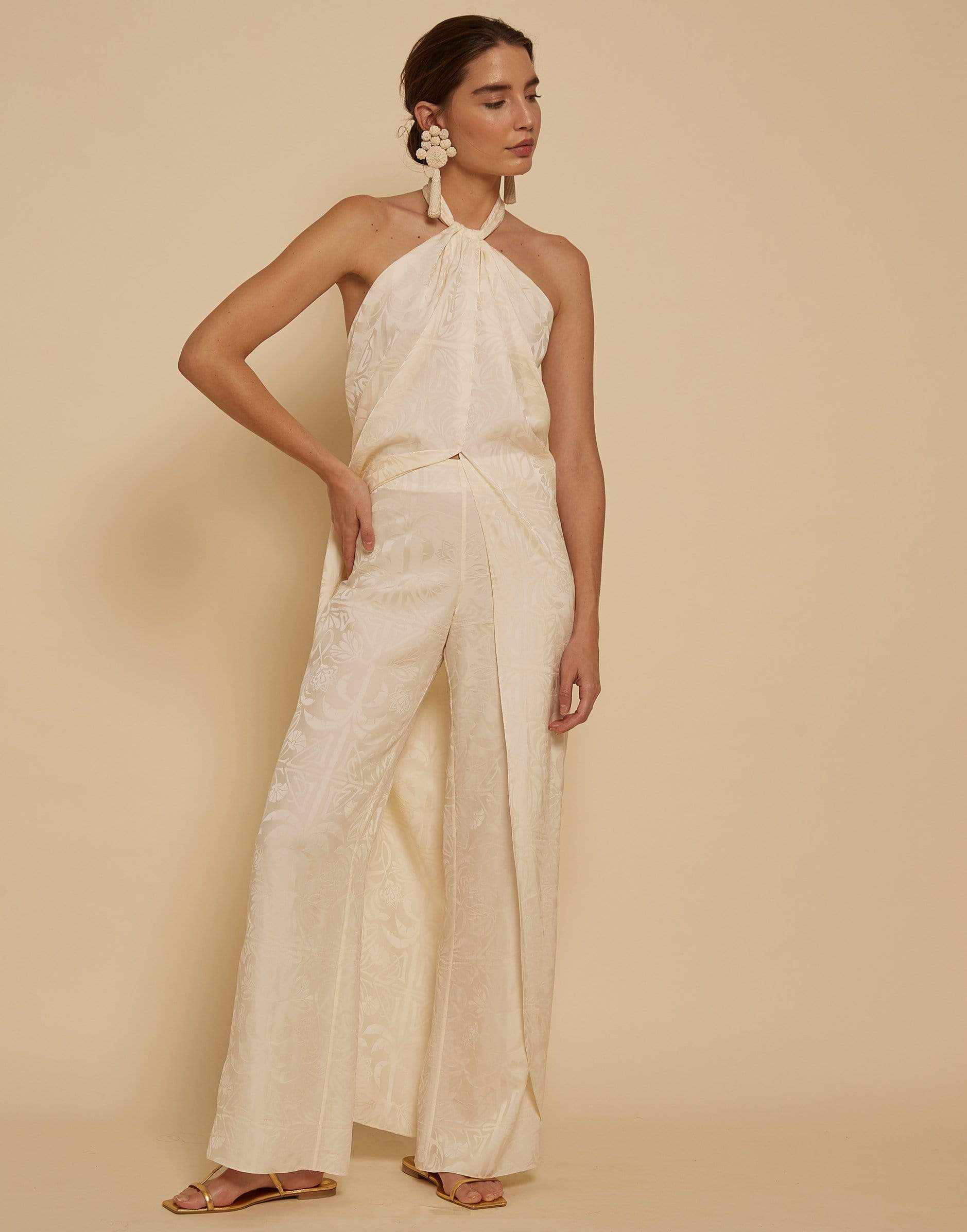 JOHANNA ORTIZ-Ecru Garden Oasis Pants-