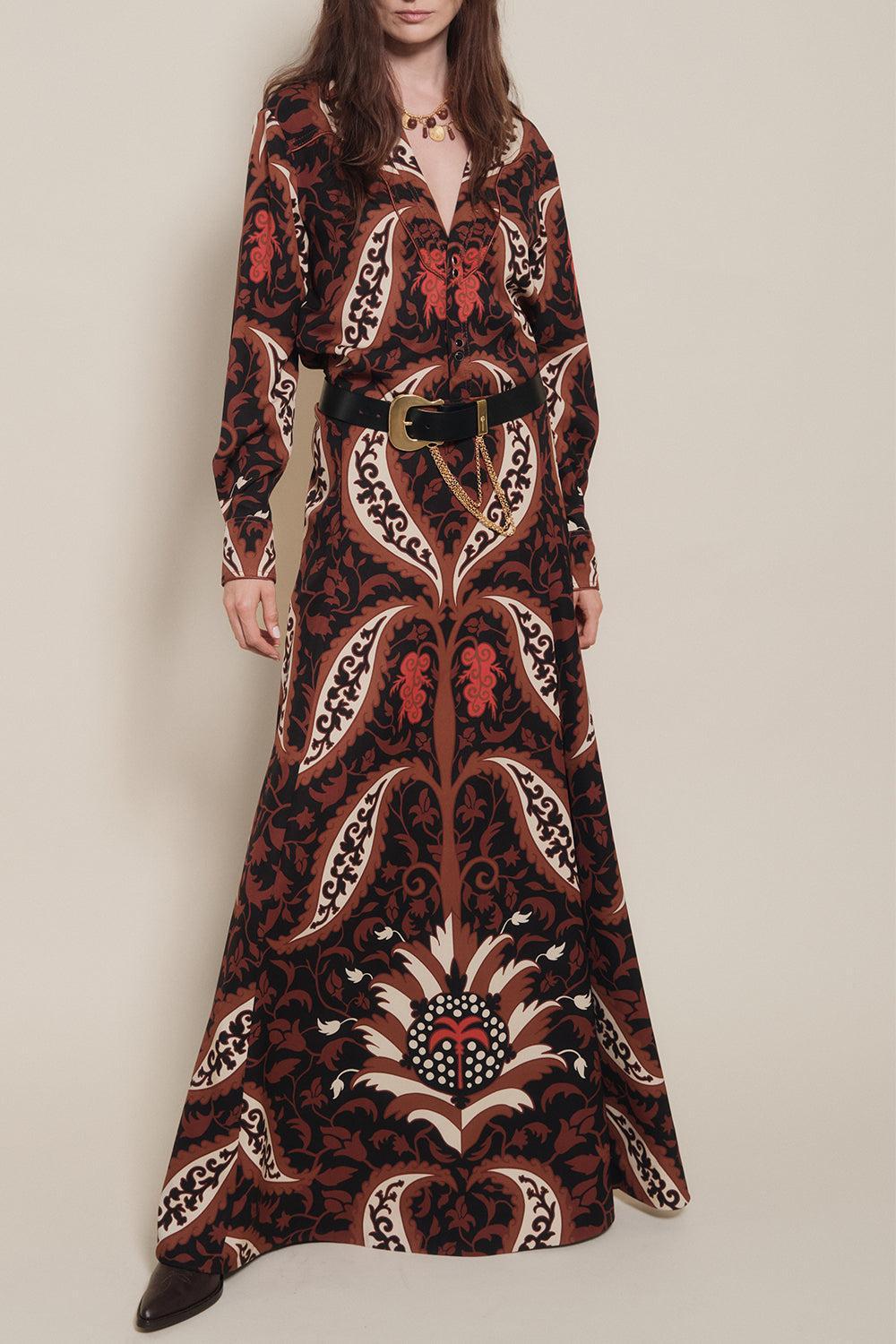 Encanto De Isla Ankle Skirt-BKMOSNDR-2-CLOTHINGSKIRTMAXI-JOHANNA ORTIZ