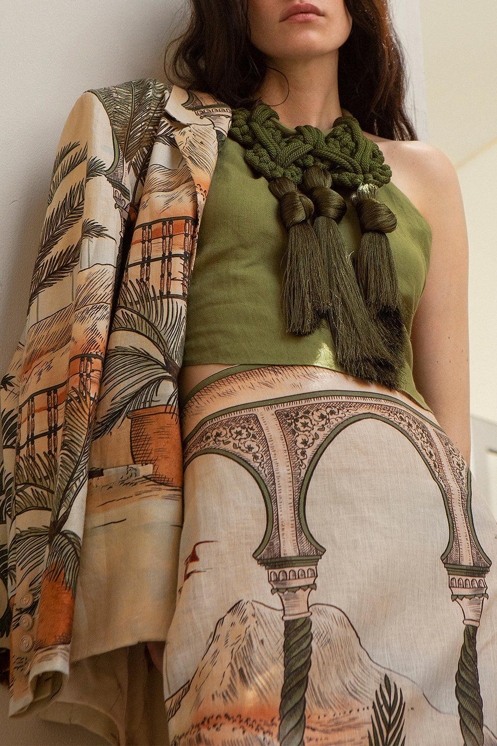 Muralla Del Sol Skirt-ECGRNSAN-2-CLOTHINGSKIRTMAXI-JOHANNA ORTIZ