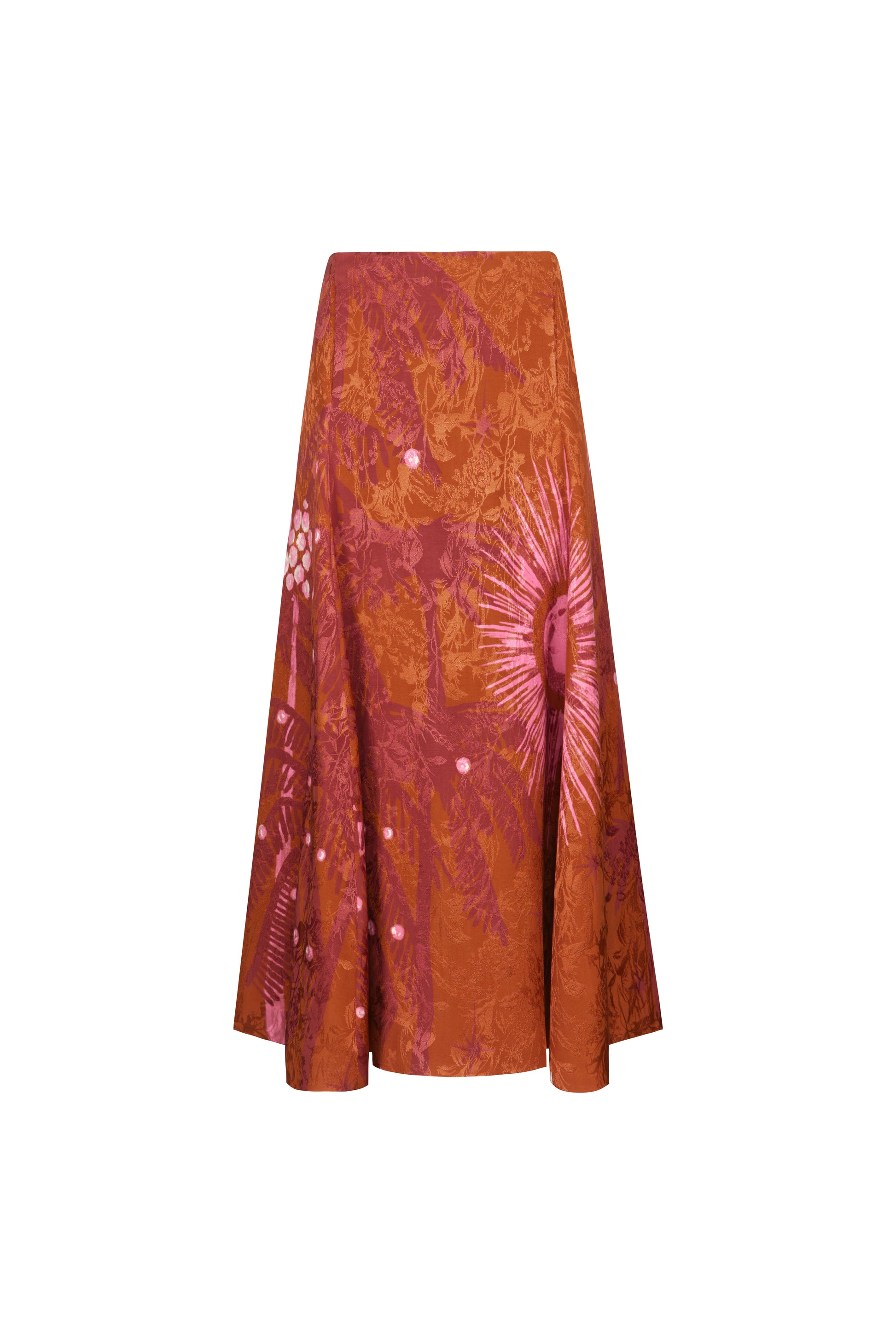 Encanto De Isla Skirt-RUST DRK-2-CLOTHINGSKIRTMAXI-JOHANNA ORTIZ