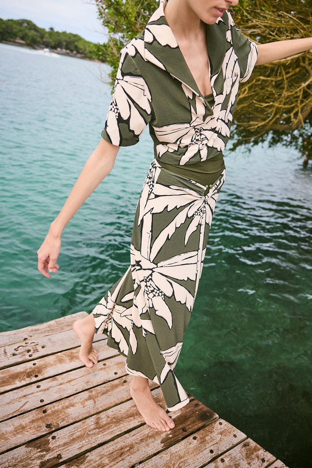 Branch Skirt-GRN/ECRU-2-CLOTHINGSKIRTMIDI-JOHANNA ORTIZ