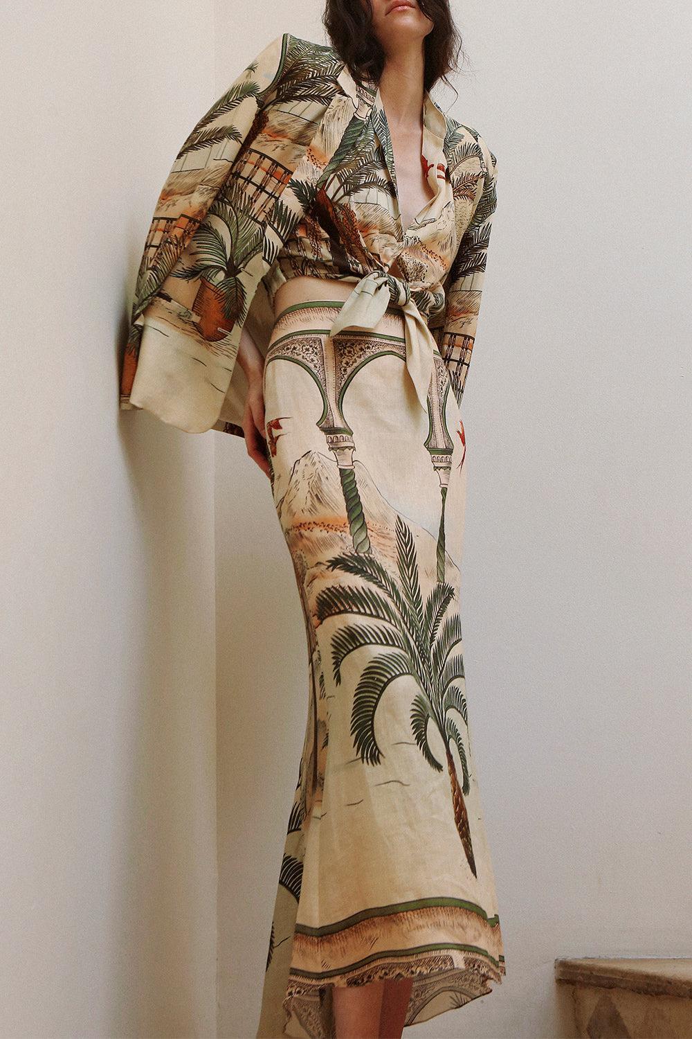 Traveling The Caribbean Shirt-ECGRSAN-2-CLOTHINGTOPBLOUSE-JOHANNA ORTIZ