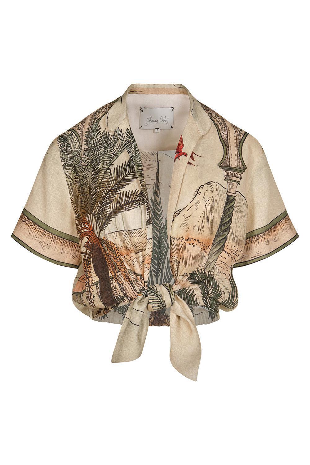 Traveling The Caribbean Shirt-ECGRSAN-2-CLOTHINGTOPBLOUSE-JOHANNA ORTIZ