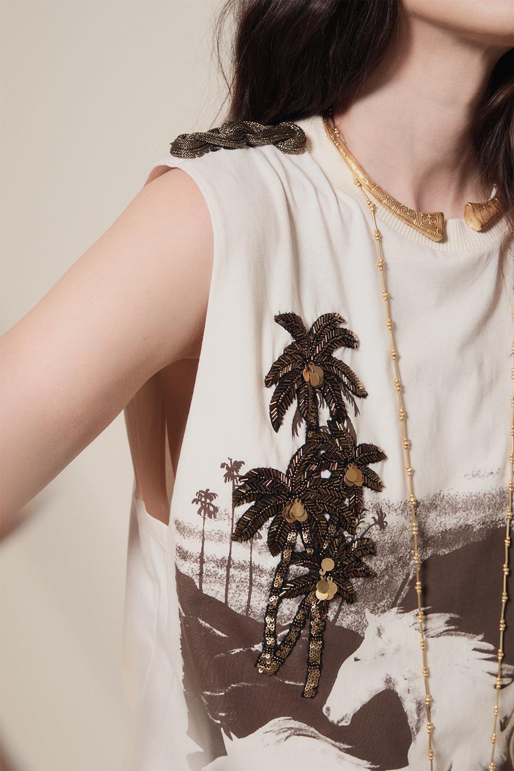 Brave T-Shirt-ECRU/BLK-XS-CLOTHINGTOPT-SHIRT-JOHANNA ORTIZ