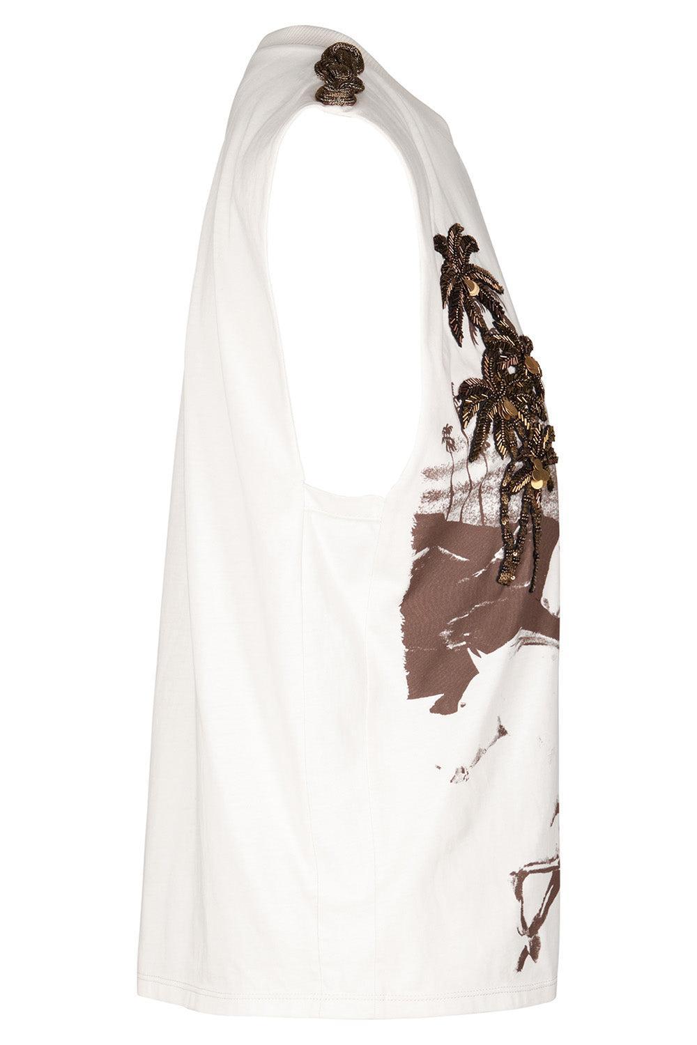 Brave T-Shirt-ECRU/BLK-XS-CLOTHINGTOPT-SHIRT-JOHANNA ORTIZ