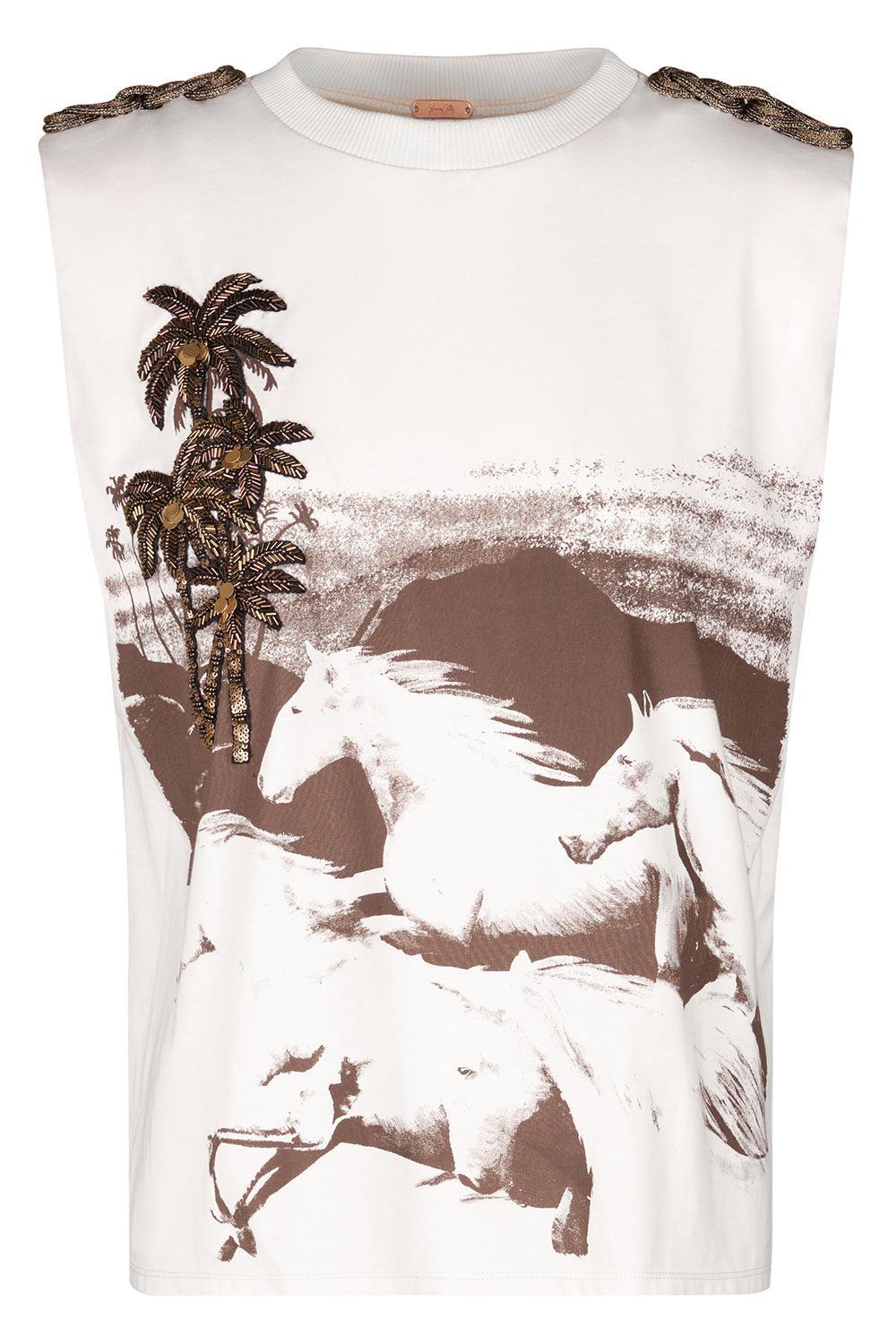 Brave T-Shirt-ECRU/BLK-XS-CLOTHINGTOPT-SHIRT-JOHANNA ORTIZ