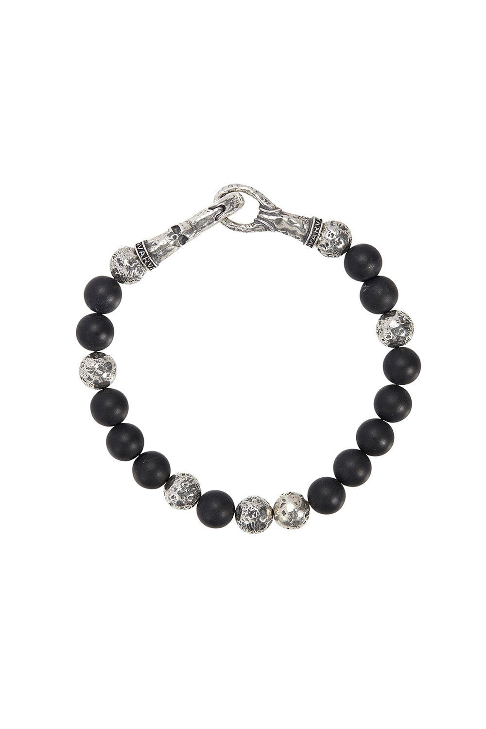 JOHN VARVATOS-Beaded Skull Bracelet-SILVER