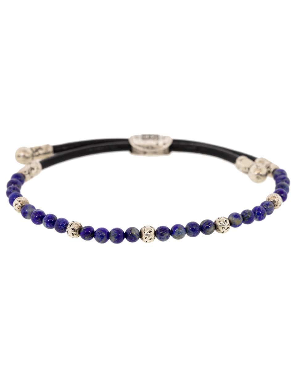 JOHN VARVATOS-Lapis Silver Bead Bracelet-SILVER