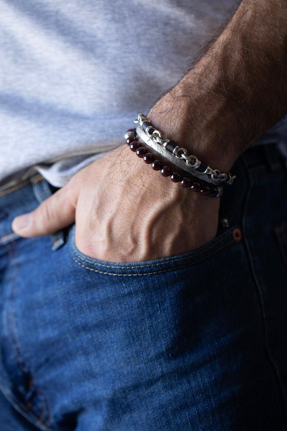 JOHN VARVATOS-Silver Cuff Bracelet-SILVER