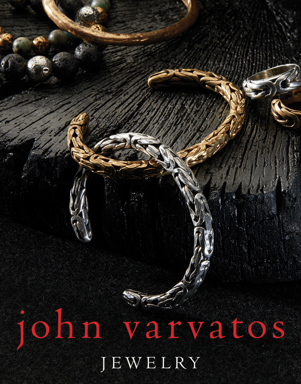 JOHN VARVATOS-Silver Rounded Chain Cuff-SILVER
