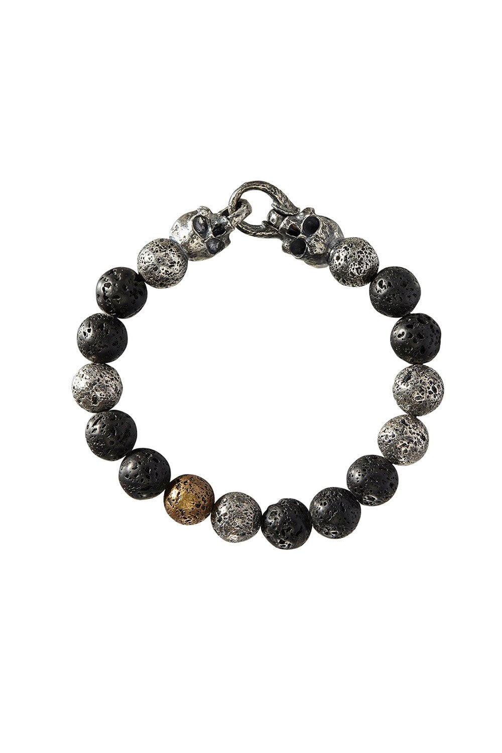 JOHN VARVATOS-Skull Clasp Bracelet-SILVER