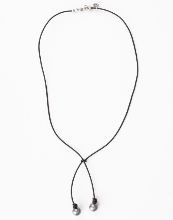 JOHN VARVATOS-Pearl Lariat Necklace-SILVER