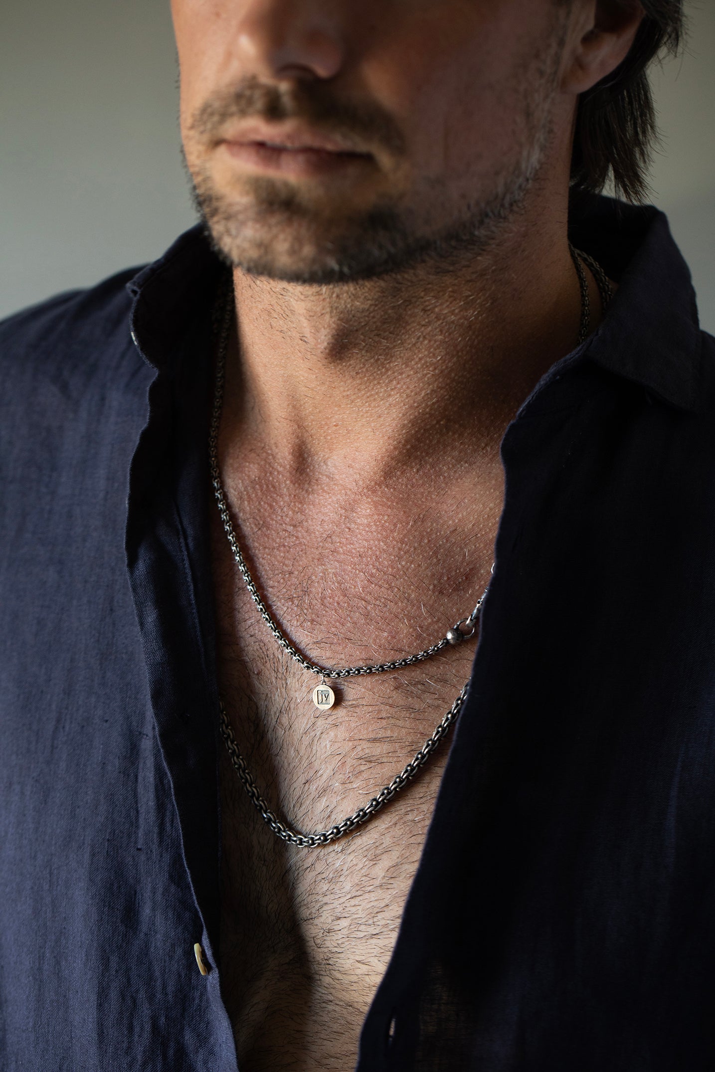 JOHN VARVATOS-Wolf Chain Necklace-SILVER