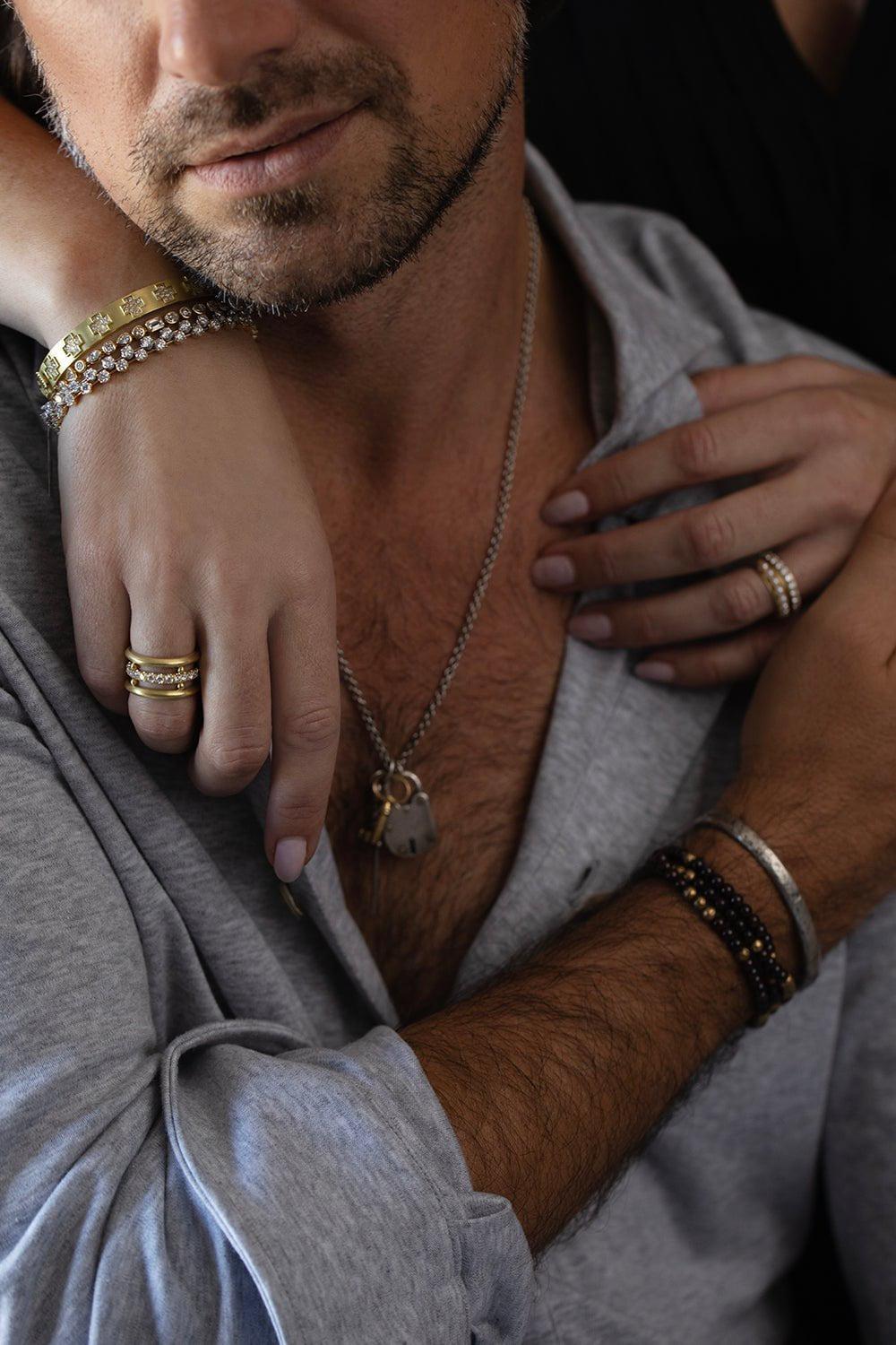 JOHN VARVATOS-Brass Bead Necklace-BRASS