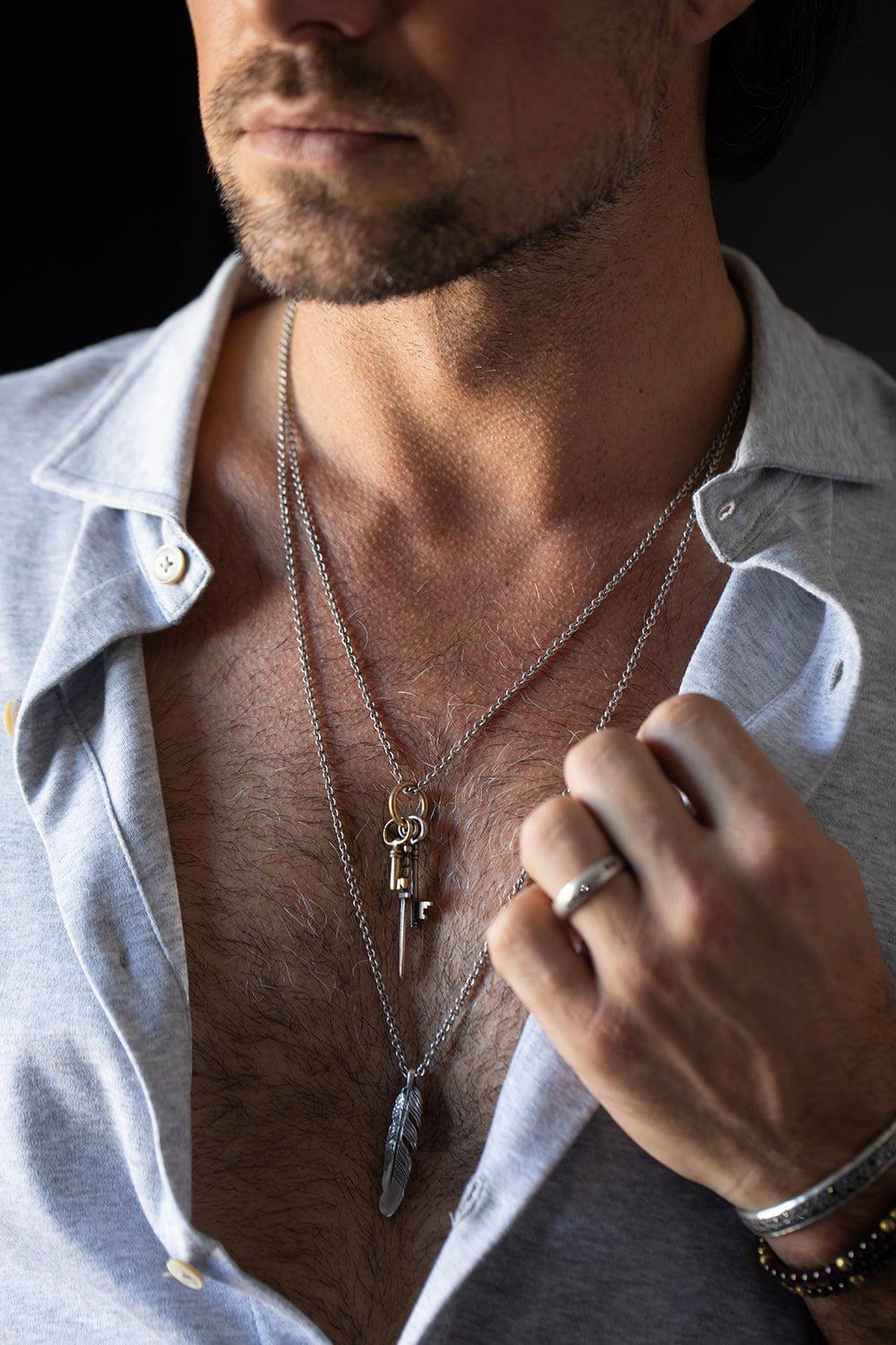 JOHN VARVATOS-Key Dagger Necklace-SILVER