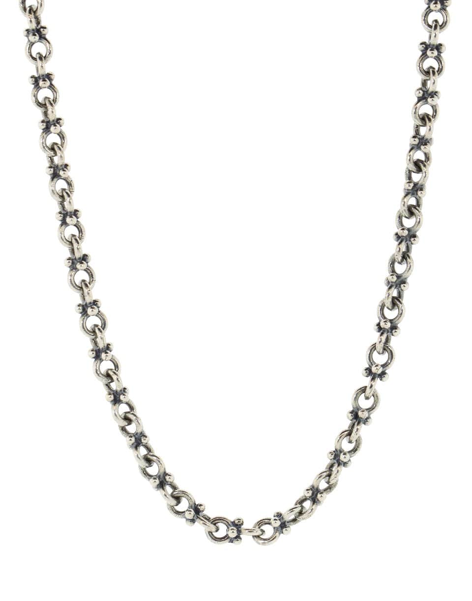 JOHN VARVATOS-Plain Double Round Silver Chain-SILVER