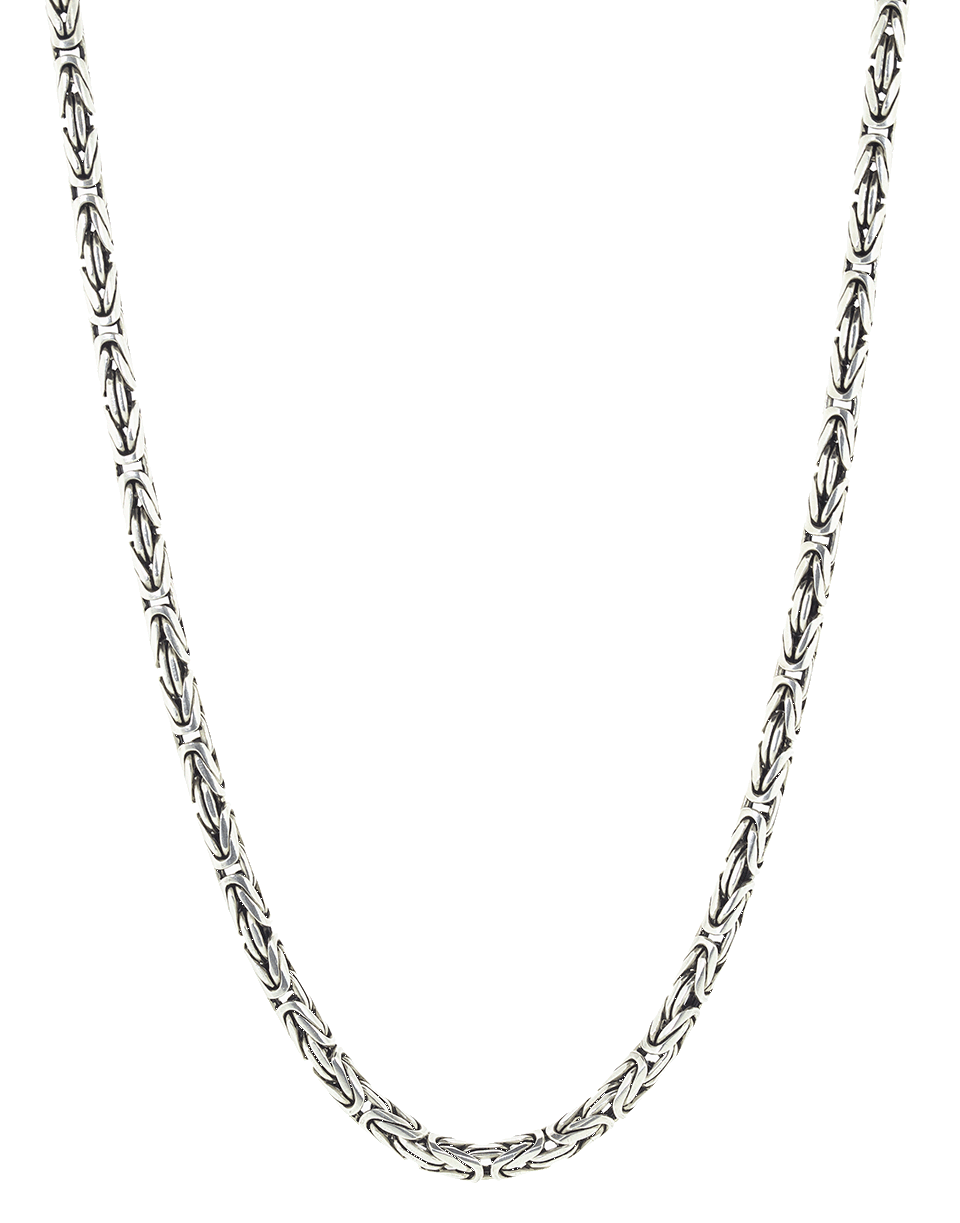 JOHN VARVATOS-Silver Woven Chain Necklace-SILVER