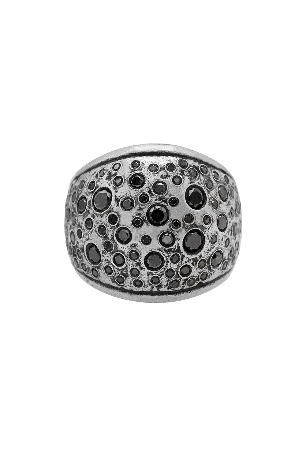 JOHN VARVATOS-Diamond Dome Ring-SILVER