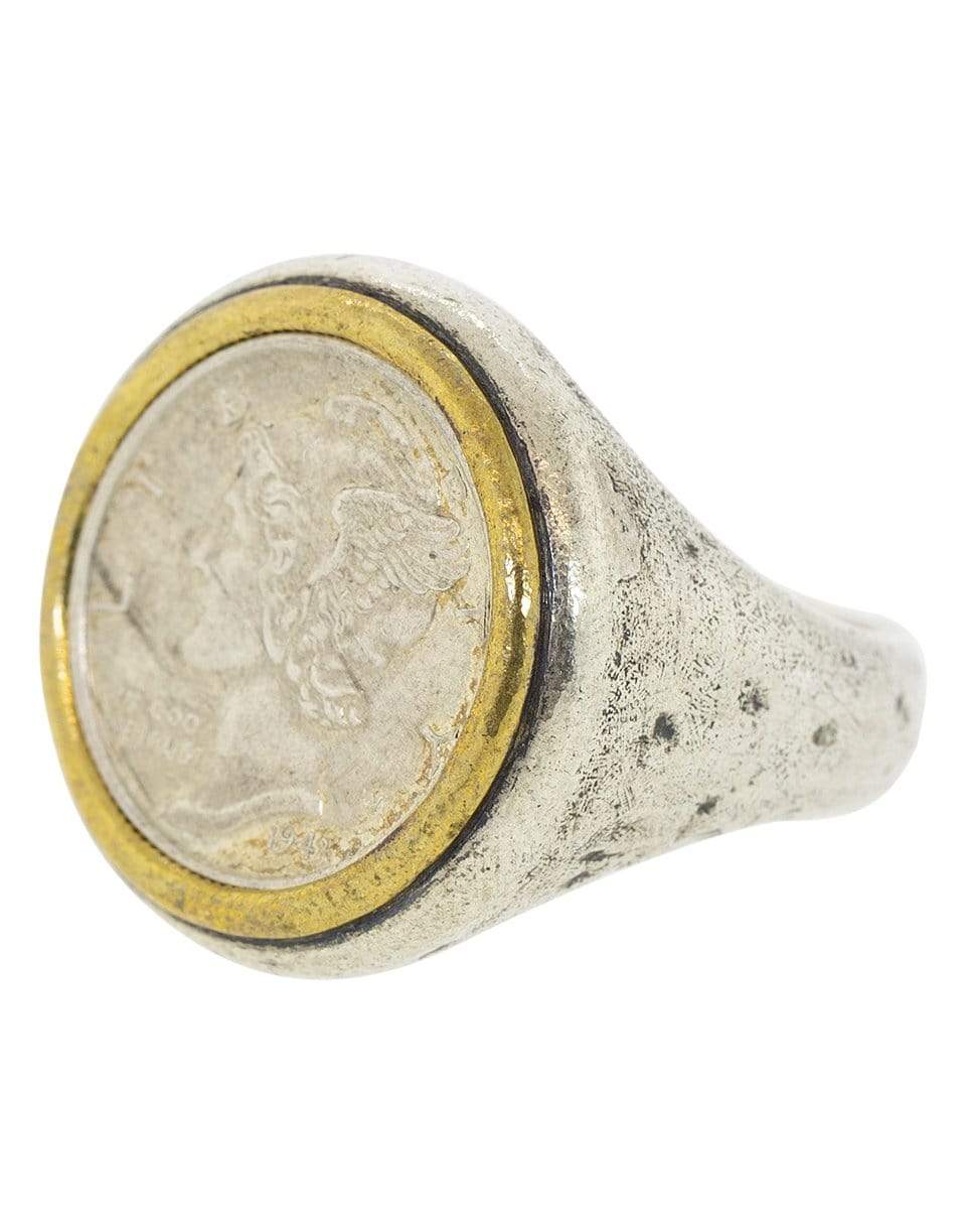 JOHN VARVATOS-Mercury Dime Ring-SILVER