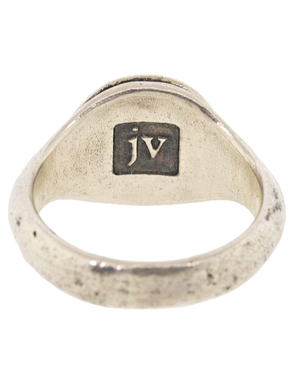JOHN VARVATOS-Turquoise Single Silver Ring-SILVER