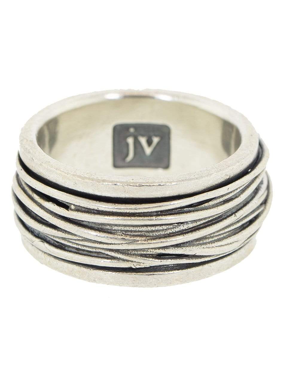 JOHN VARVATOS-Tonal Sterling Silver Ring-SILVER