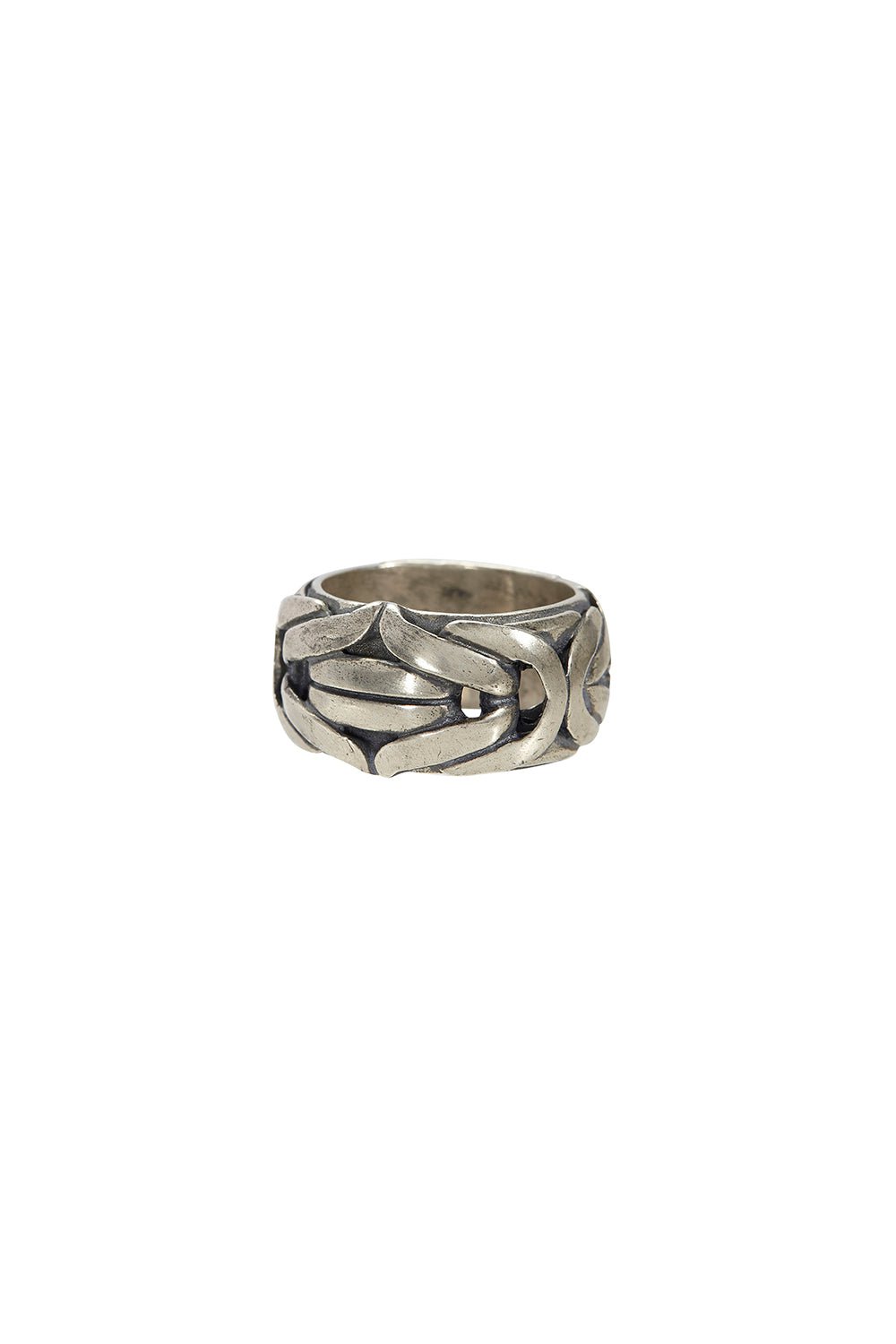 JOHN VARVATOS-Thick Chain Ring-SILVER