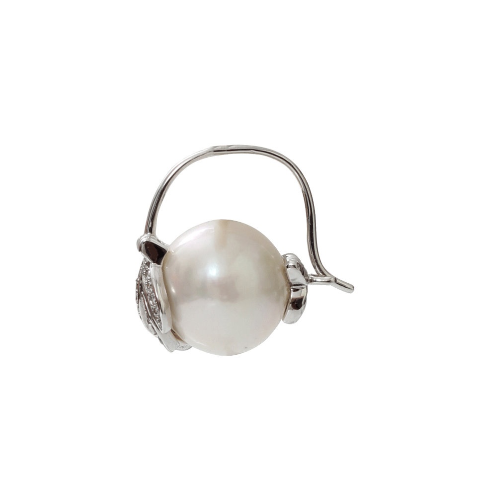 JORDAN ALEXANDER-White Freshwater Pearl Earrings-WHITE GOLD