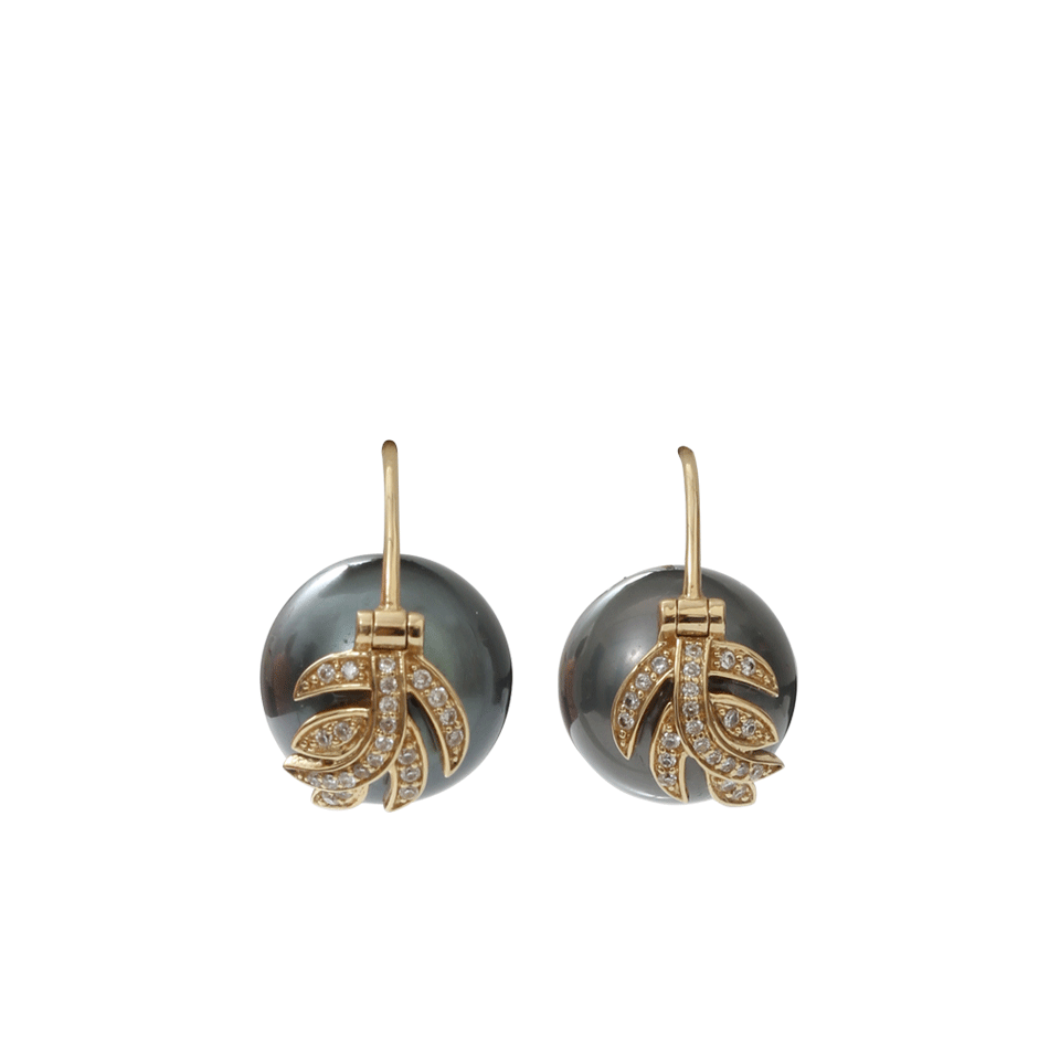 JORDAN ALEXANDER-Tahitian Pearl Earrings-YELLOW GOLD