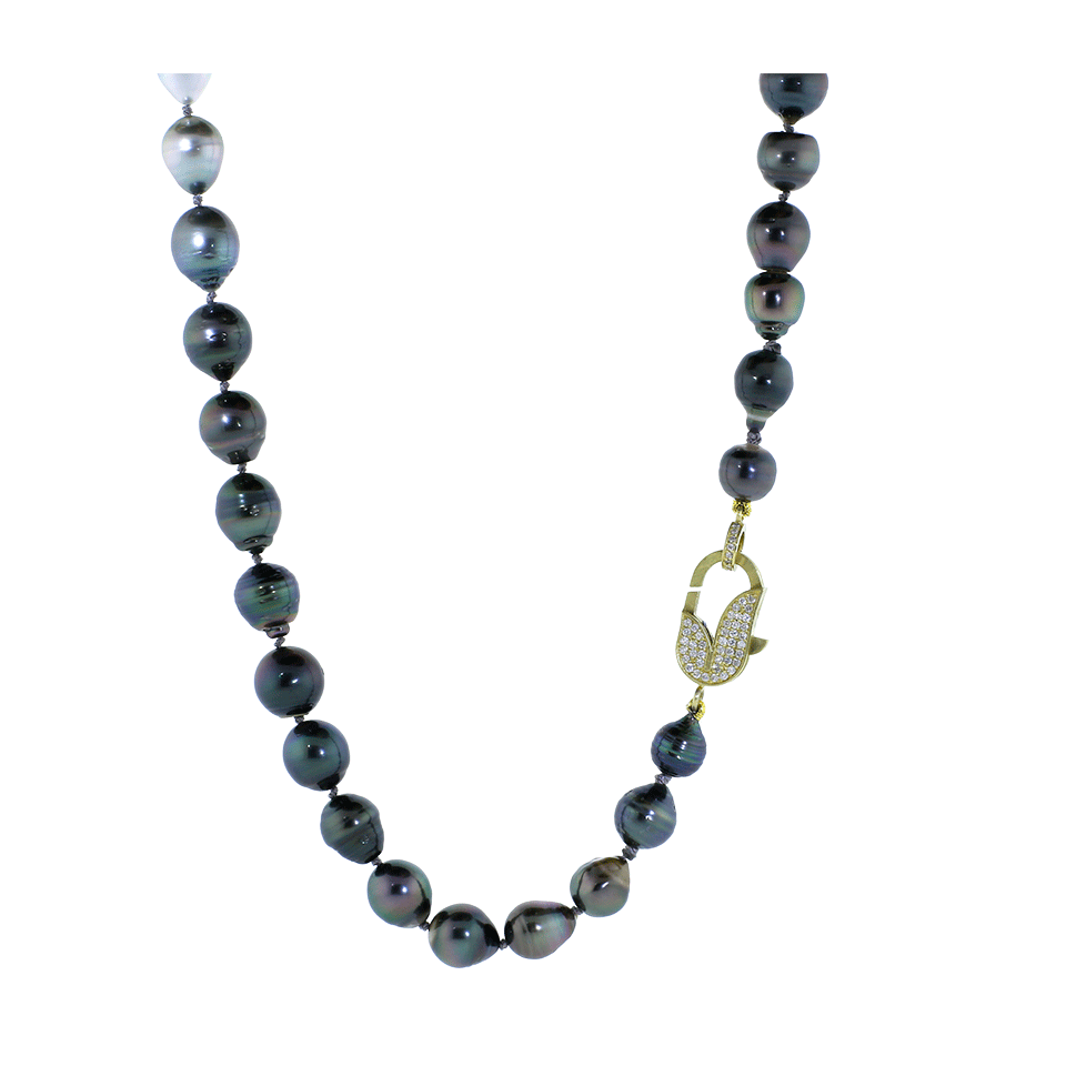 JORDAN ALEXANDER-Graduate Ombre South Sea And Tahitian Pearl Necklace-YELLOW GOLD