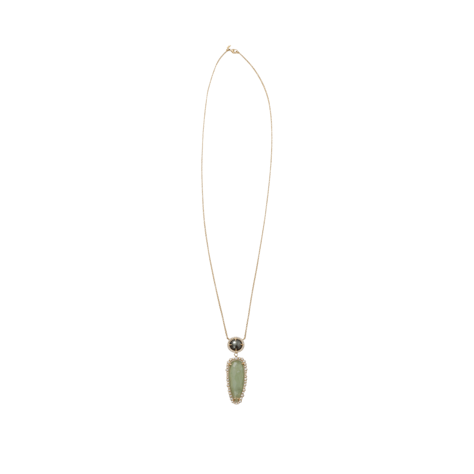 JORDAN ALEXANDER-Green Beryl And Pearl Necklace-YELLOW GOLD