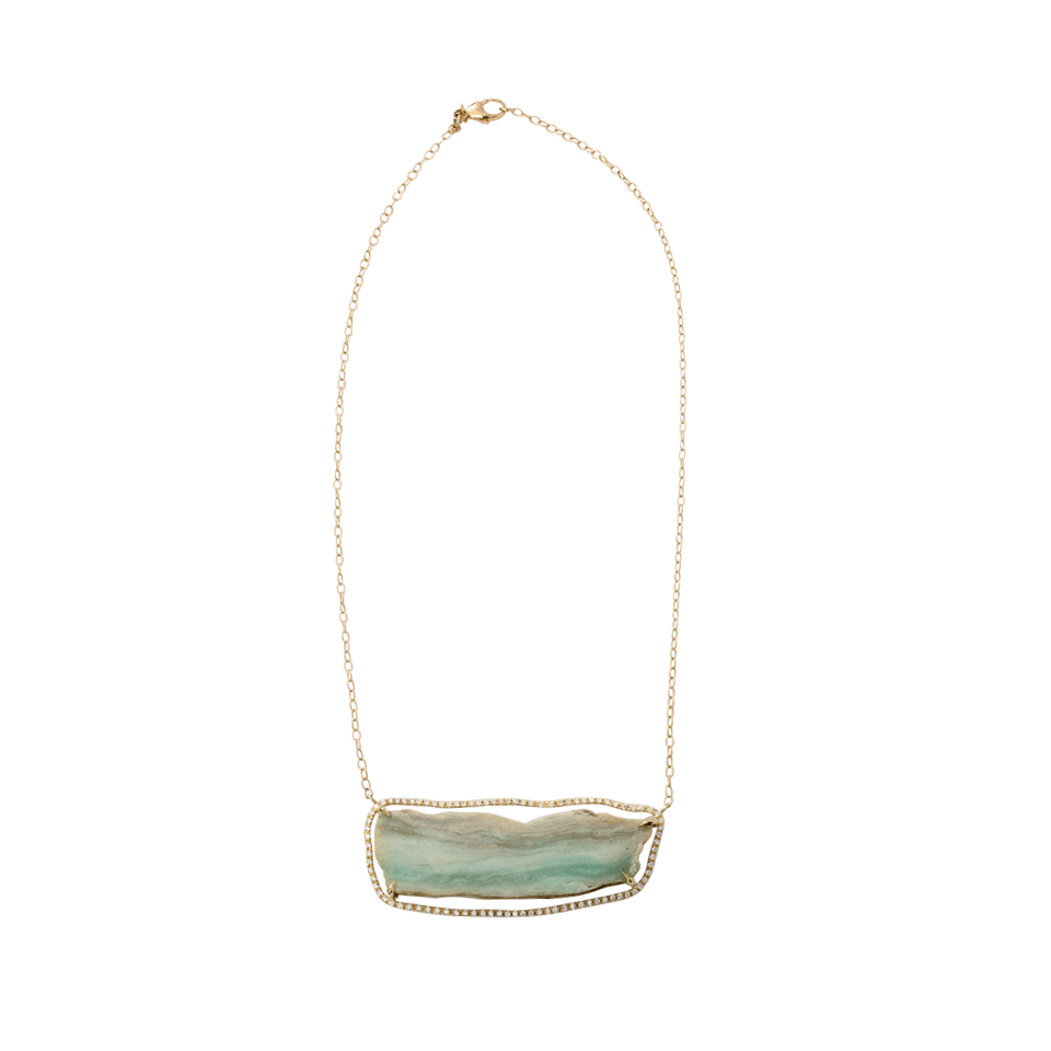 JORDAN ALEXANDER-Opal Slice And Diamond Necklace-YELLOW GOLD