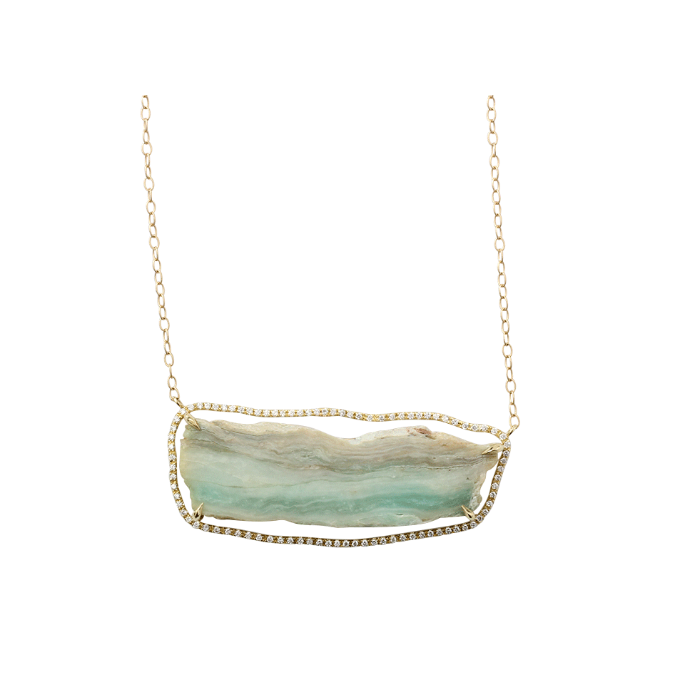 JORDAN ALEXANDER-Opal Slice And Diamond Necklace-YELLOW GOLD