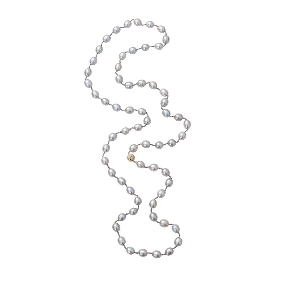 JORDAN ALEXANDER-Silver Freshwater Pearl Necklace-YELLOW GOLD