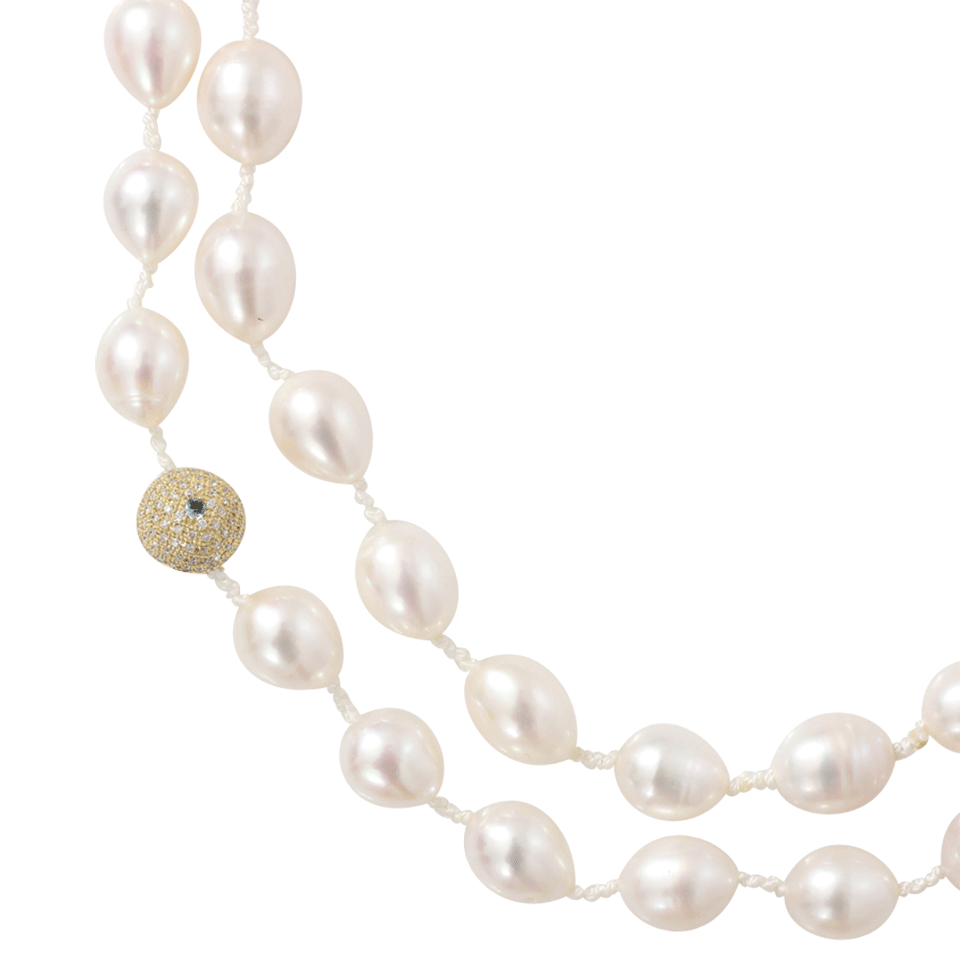 JORDAN ALEXANDER-White Freshwater Pearl Necklace-YELLOW GOLD