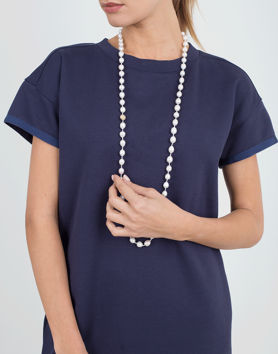 JORDAN ALEXANDER-White Freshwater Pearl Necklace-YELLOW GOLD