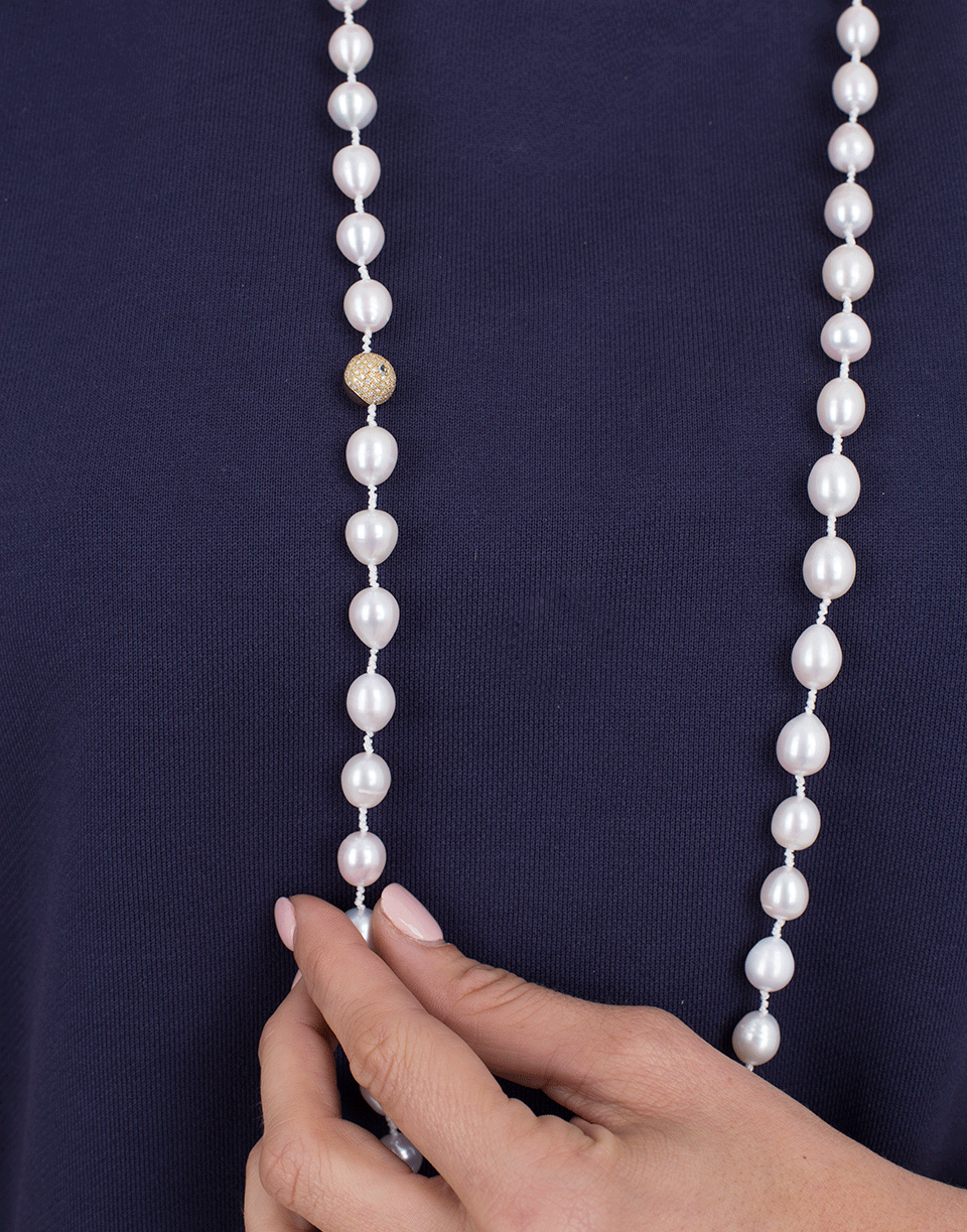 JORDAN ALEXANDER-White Freshwater Pearl Necklace-YELLOW GOLD