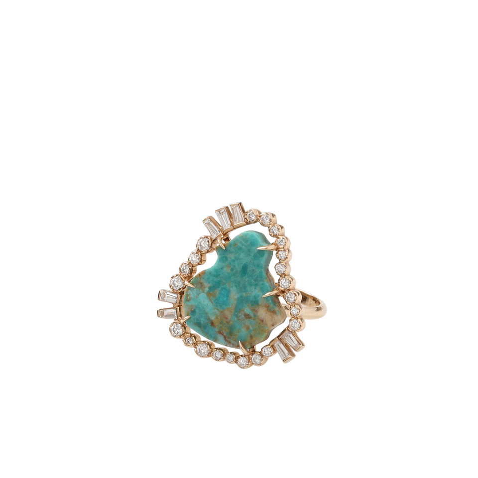 JORDAN ALEXANDER-Turquoise Slice Ring-ROSE GOLD