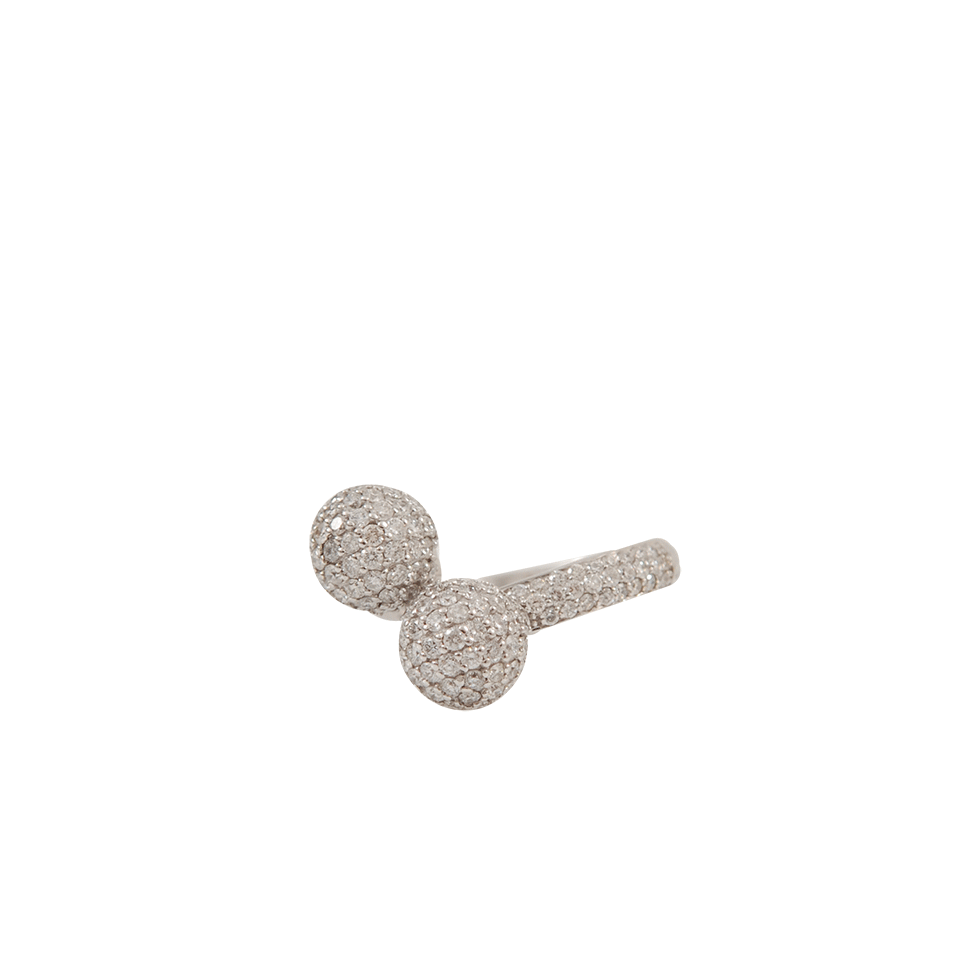 JORDAN ALEXANDER-Pave Diamond Double Ball Ring-WHITE GOLD