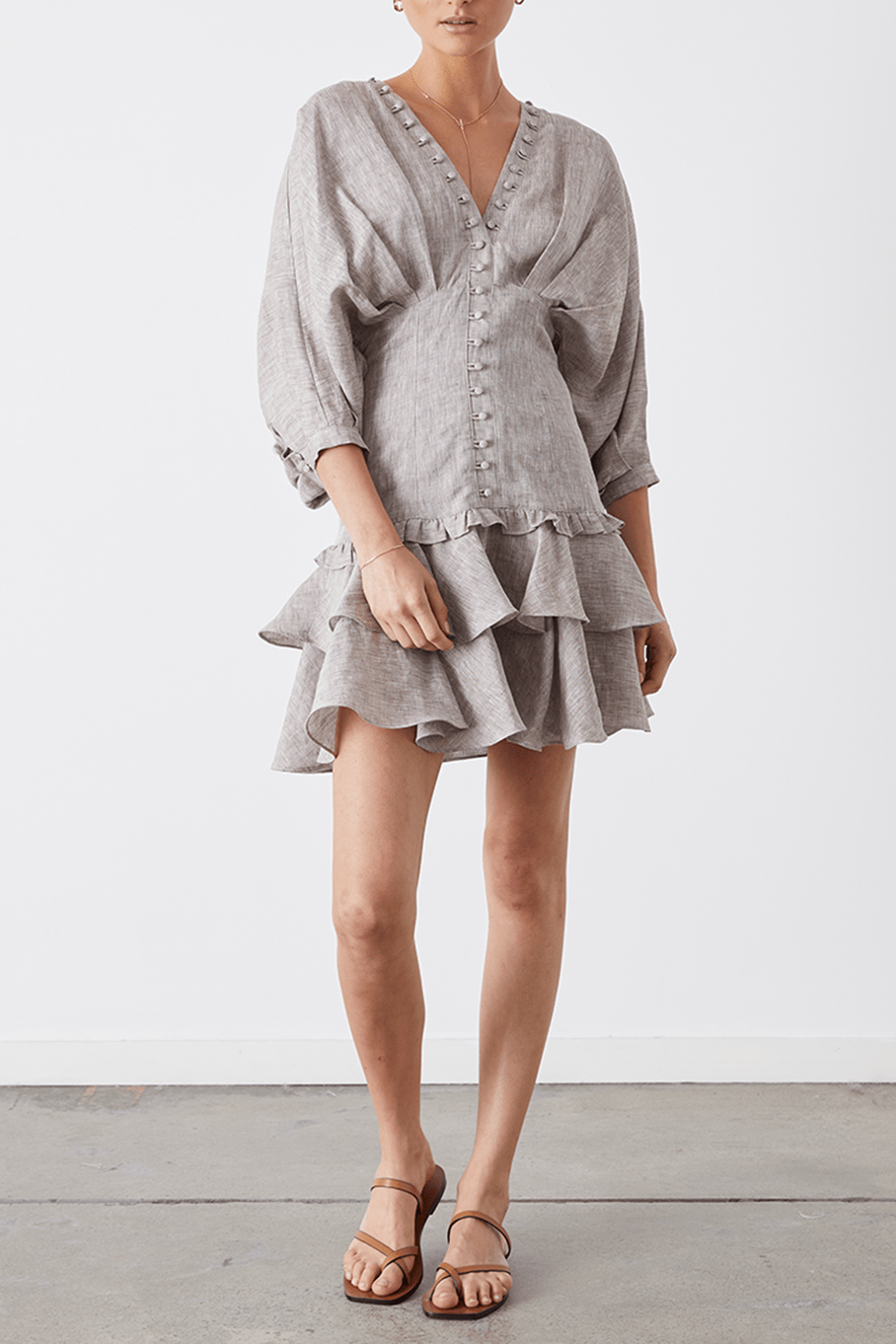 JOSLIN STUDIO-Elizabeth Ramie Mini Dress-